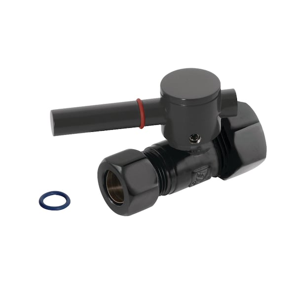 Fauceture CC44450DL 5/8" OD Compx1/2" OD Comp Straight Shut-Off Valve, Matte Blk CC44450DL - main